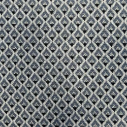 Jacquard Stoff mit Rautenmuster – Blau/Schwarz/Weiß – Weich & Formstabil