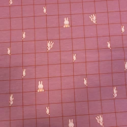 Miffy Jersey – Rosa – Lizenzstoff mit süßem Hasen-Print