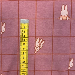 Miffy Jersey – Rosa – Lizenzstoff mit süßem Hasen-Print