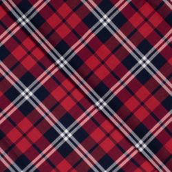 Karo-Webstoff in Rot-Marine – weicher Baumwoll-Viskose-Mix für Hemden & Kleider