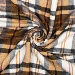 Karo-Webstoff in Wolloptik – warme Herbsttöne für stilvolle Nähprojekte