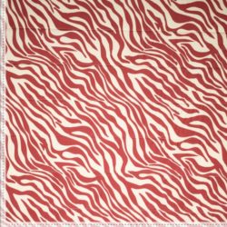 Wasserfester Steppstoff Zebra Rot/Creme – wattiert für Jacken, Westen & Taschen