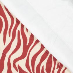 Wasserfester Steppstoff Zebra Rot/Creme – wattiert für Jacken, Westen & Taschen