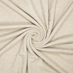 Weicher Feinstrick – elastischer Viskose-Mix in Naturbeige für Pullover, Cardigans & Kleider