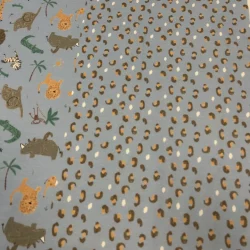 Babypanel „The Jungle Crew“ – Jersey Panel mit Tieren in Blau