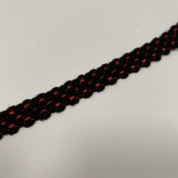 🖤 Häkelborte „Black Ruby“ – 20 mm