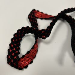 🖤 Häkelborte „Black Ruby“ – 20 mm