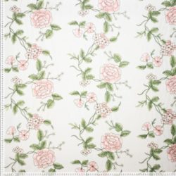 Bestickter Tüll „Rosengarten“ – zarte Stickerei für edle Nähträume 🌹✨