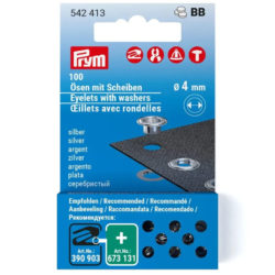 Prym Ösen mit Scheiben – Nachfüllpackung 4 mm