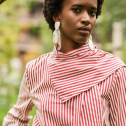 FM435015 woven co poplin stripes bordeaux – Baumwollpopeline mit Streifen