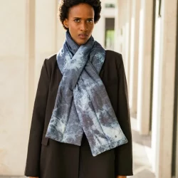 Fibre Mood FM410129 – Woven CO Denim Quilted (Tie-Dye Look)