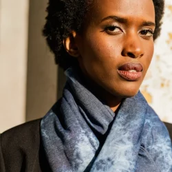 Fibre Mood FM410129 – Woven CO Denim Quilted (Tie-Dye Look)