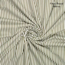 FM435015 woven co poplin stripes olive – Baumwollpopeline mit Streifen