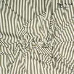 FM435015 woven co poplin stripes olive – Baumwollpopeline mit Streifen