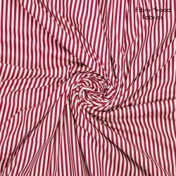 FM435015 woven co poplin stripes bordeaux – Baumwollpopeline mit Streifen