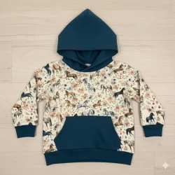 Alpenfleece Nähset „Pferde & Hufe“ – warm & weich