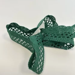 ???? Baumwollhäkelborte „Emerald Edge“ – 40 mm