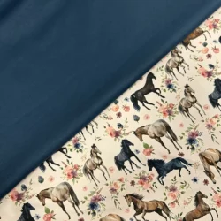 Alpenfleece Nähset „Pferde & Hufe“ – warm & weich