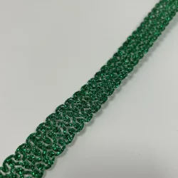 Glitterborte „Emerald Sparkle“ – 22 mm