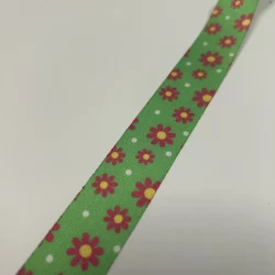 Ripsband „Flower Meadow Grün“ – 25 mm