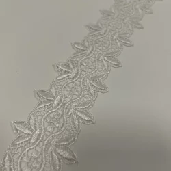 ???? Spitzenborte „Ivory Leaf“ – 45 mm