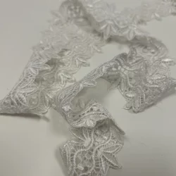 ???? Spitzenborte „Ivory Leaf“ – 45 mm