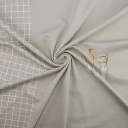 Jersey Panel „Glückliche Werkzeuge – Sand“ – 140 × 50 cm