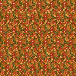 Baumwoll-Webware „Herbstblüte“ – kräftiger Blumenprint in warmen Orange- und Gelbtönen