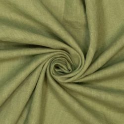 Leinenstoff Grün – doppelt vorgewaschenes Leinen aus 100 % Leinen