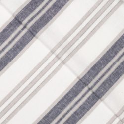 Viskose-Leinen „Nordic Stripes“ – luftiger Streifenstoff in Natur & Blau