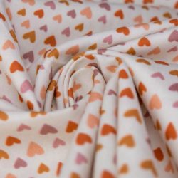 Baumwoll-Webware „Soft Hearts“ – 100% Baumwolle mit zarten Herzen in Pastelltönen