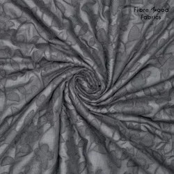 FM410121 woven co embroidery flowers – Black Edition