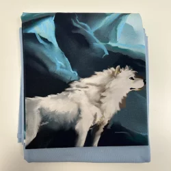 Mini-Stoffpaket „Wolf & Falke“ – Panel + Jersey Babyblau