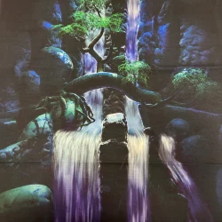 Mini Stoffpaket – „Mystic Waterfall“ – Jersey Panel + Uni-Jersey