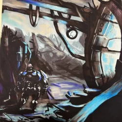 Jersey Mini Stoffpaket – Future Warrior | Panel ca. 60×50 cm + 0,6 m Uni Türkis