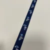 Ripsband 15 mm – Tier mit Regenschirm auf Dunkelblau
