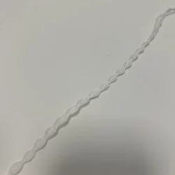 Zackenlitze 6 mm – Weiß