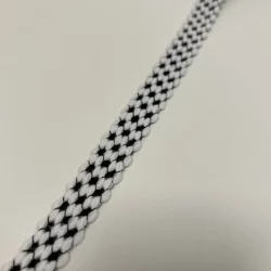 Häkelborte 20 mm – Schwarz-Weiß