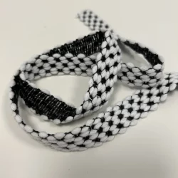 Häkelborte 20 mm – Schwarz-Weiß