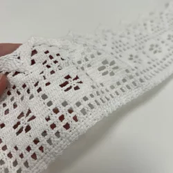 Baumwollspitze 80 mm – Weiß