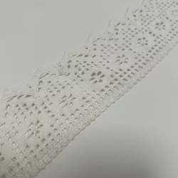 Baumwollspitze 80 mm – Weiß