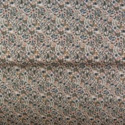 Baumwoll-Webware „Zarte Blumenwiese“ – feine Mini-Blüten in Naturtönen