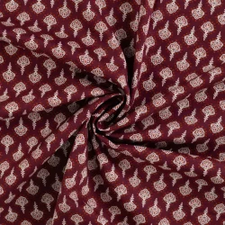 Baumwoll-Voile Retro Cognac – leichter Baumwollstoff | Meterware