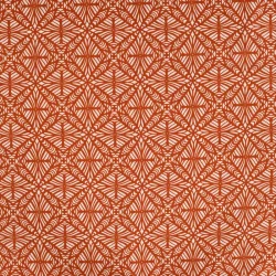 Baumwoll-Voile „Terracotta Geo“ – leichter Baumwollstoff mit geometrischem Ethno-Muster