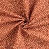 Baumwoll-Voile „Terracotta Geo“ – leichter Baumwollstoff mit geometrischem Ethno-Muster