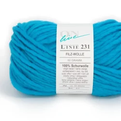ONline Linie 231 Filz-Wolle – 100 % Schurwolle zum Strick- & Waschmaschinen-Filzen