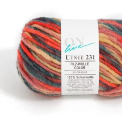 ONline Linie 231 Filz-Wolle Color – 100% Schurwolle zum Stricken & Filzen