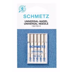SCHMETZ Universal-Nadeln 130/705 H – 5 Stück Nähmaschinennadeln 70 - 90 für viele Stoffe