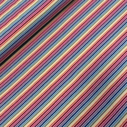 Jersey Stoff Bunte Streifen – weicher Baumwolljersey mit Regenbogenstreifen