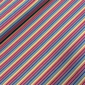 Jersey Stoff Bunte Streifen – weicher Baumwolljersey mit Regenbogenstreifen